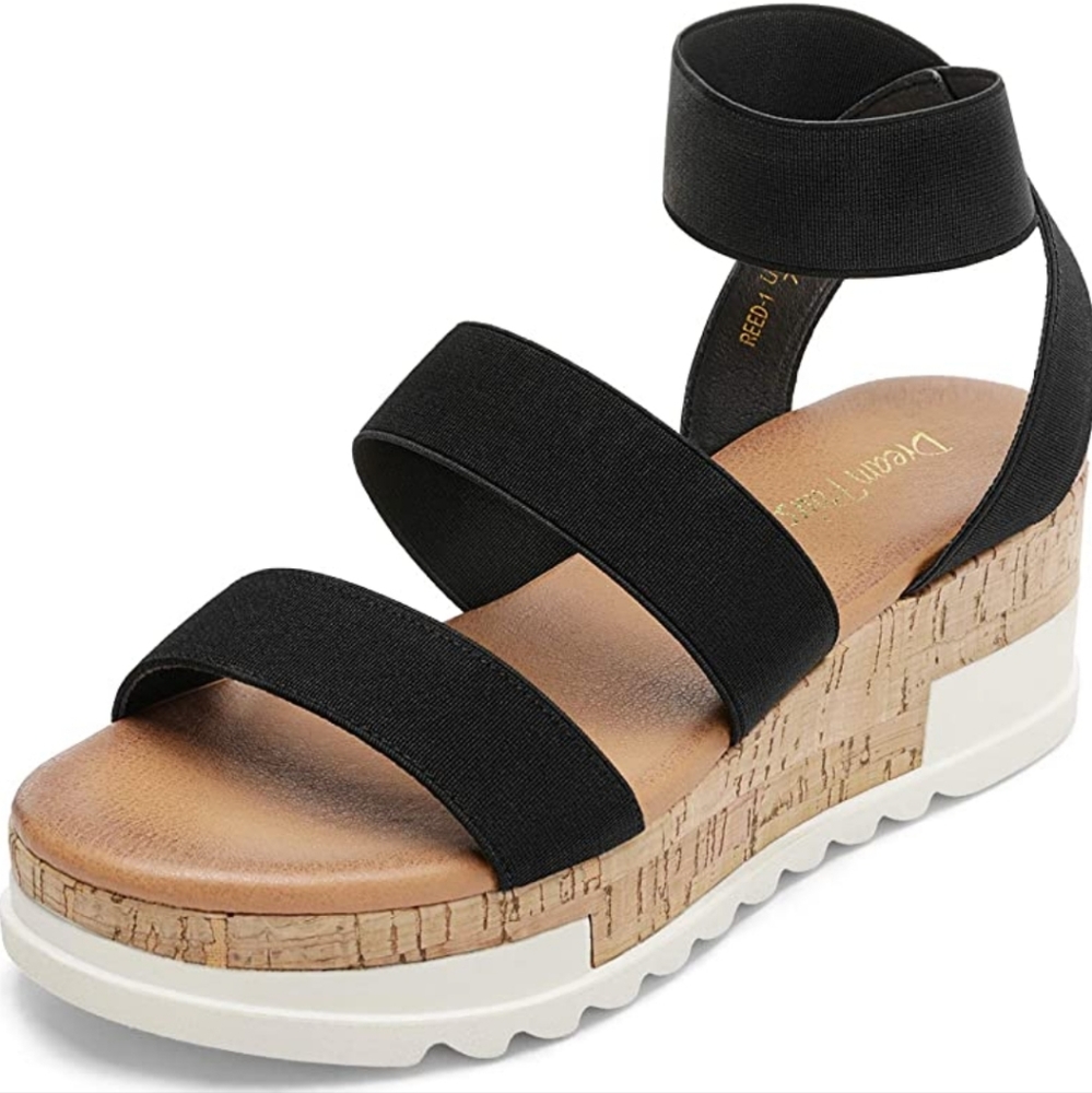 Dream Pairs Open Ankle Strap Platform Sandlas Size 9